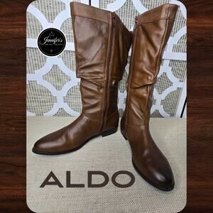 Aldo Women's Aoadien Cognac Low Heel Boots Size 8